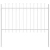 vidaXL Garden Fence 7 pcs White 11.9 x 1.2 m Powder-coated Steel