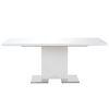vidaXL Extendable Dining Table High Gloss White 180x90x76 cm MDF