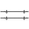 vidaXL Sliding Door Hardware Kit 305 cm Steel Black