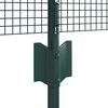 vidaXL Fence with Post Green 0.4 x 10 m Steel and PVC