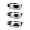 vidaXL Gastronorm Containers 12 pcs GN 1/4 40 mm Stainless Steel