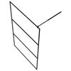 vidaXL Walk-in Shower Wall with Clear ESG Glass Black 115x195 cm