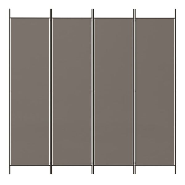 vidaXL 4-Panel Room Divider Anthracite 200x220 cm Fabric