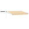vidaXL Electric Retractable Awning Yellow and White 3 x 2 m