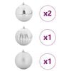 vidaXL Christmas Bauble Set 4 pcs Silver Plastic