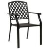 vidaXL 9 Piece Outdoor Dining Set Steel Black