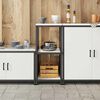 vidaXL Kitchen Storage with Shelf White 40 x 50 x 92 cm Steel