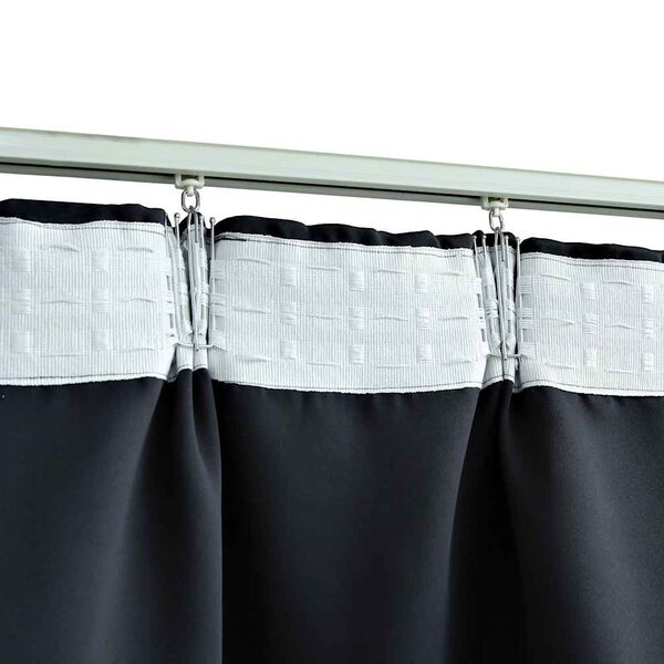 vidaXL Blackout Curtains with Hooks 2 pcs Anthracite 140x225 cm