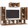 vidaXL TV Cabinet Set Wall-mounted 7 pcs Old Wood Engineered Wood