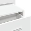 vidaXL Wall-mounted Bedside Cabinet with LED Lights White