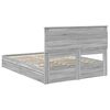 vidaXL Storage Bed Grey Sonoma 160 x 200 cm Engineered Wood