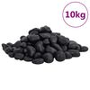 vidaXL Polished Pebbles 10 kg Black 2-5 cm