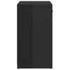 vidaXL Shoe Bench High Gloss Black 94.5x31x57 cm Engineered Wood