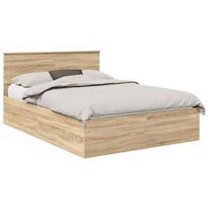 vidaXL Bed Frame Sonoma Oak 150 x 200 cm Engineered Wood