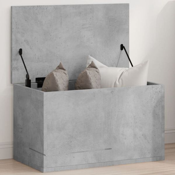vidaXL Storage Box Concrete Grey 60x35x35 cm Engineered Wood