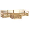 vidaXL Outdoor Sofa Set 5 pcs White Solid Acacia Wood