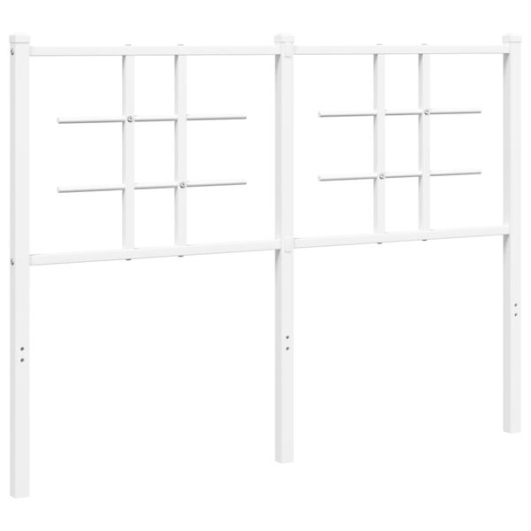 vidaXL Metal Headboard White 120 cm