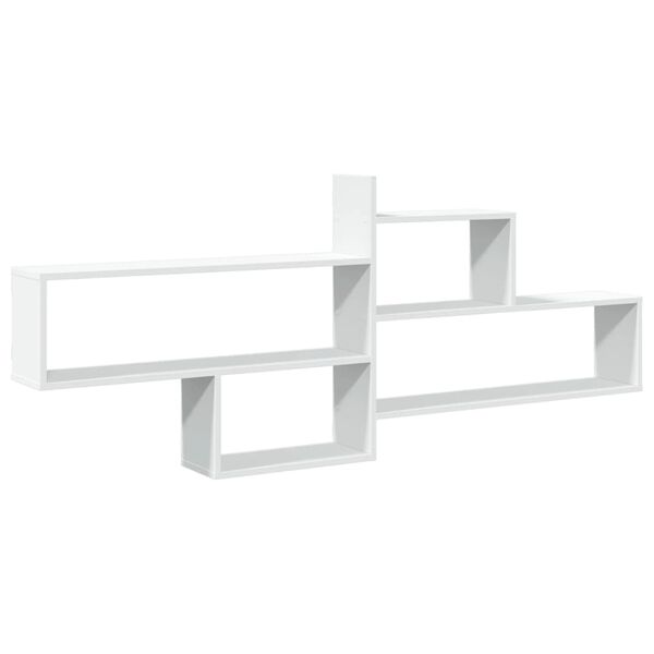 vidaXL Wall Shelf White 167.5x18x68 cm Engineered Wood