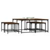 vidaXL Nesting Coffee Tables 5 pcs Brown Oak Engineered Wood
