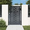 vidaXL Garden Gate Anthracite 100x150 cm Steel Square Design