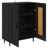 vidaXL Sideboard Black Oak 69.5 x 34 x 90 cm Engineered Wood and Iron
