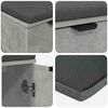 vidaXL Hall Bench with Cushion with Door Concrete Grey 60 x 38 x 46 cm