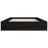 vidaXL Bed Frame without Mattress Black 75x190 cm Small Single Solid Wood