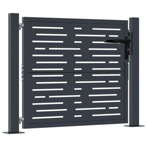 vidaXL Garden Gate Anthracite 100x100 cm Steel Square Design