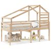 vidaXL High Sleeper Bed without Mattress 90x200 cm Solid Wood Pine