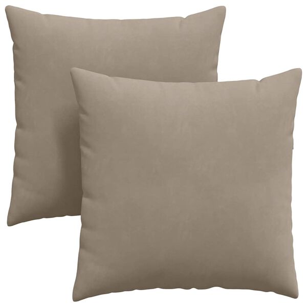 vidaXL Sofa Pillows 2 pcs Taupe 60 x 60 cm Fabric