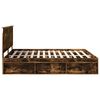 vidaXL Bed Frame Smoked Oak 180 x 200 cm Solid Pine Wood