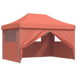 vidaXL Party Tent Folding Terracotta 279 x 410 x 315 cm Oxford Fabric