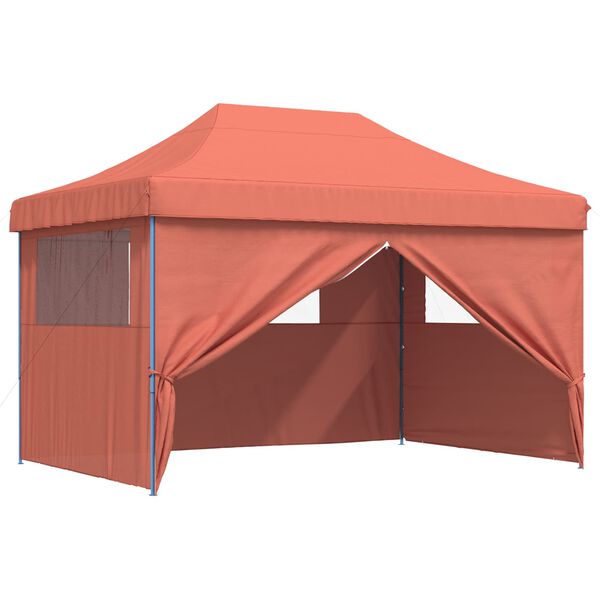 vidaXL Party Tent Folding Terracotta 279 x 410 x 315 cm Oxford Fabric