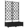 vidaXL Garden Planter 2 pcs Black 80 x 40 x 125.5 cm PP