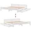 vidaXL Bed frame without Mattress White 180x200 cm Super King Solid Wood Pine