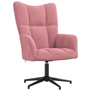 vidaXL Relaxing Chair Pink Velvet