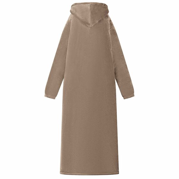 vidaXL Blanket Hoodie Camel 150 x 87 cm Fleece and Flannel