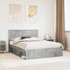 vidaXL Bed Frame Concerte Grey 150 x 200 cm Solid Pine Wood