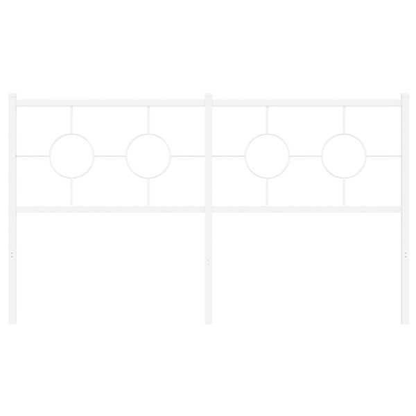 vidaXL Metal Replace Headboard White 160 cm