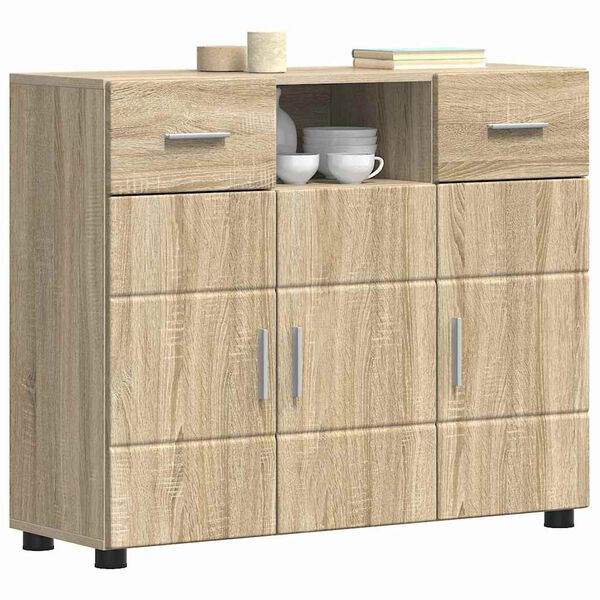vidaXL Wooden Cabinet Sonoma Oak 88.5 x 30.5 x 73 cm Engineered Wood