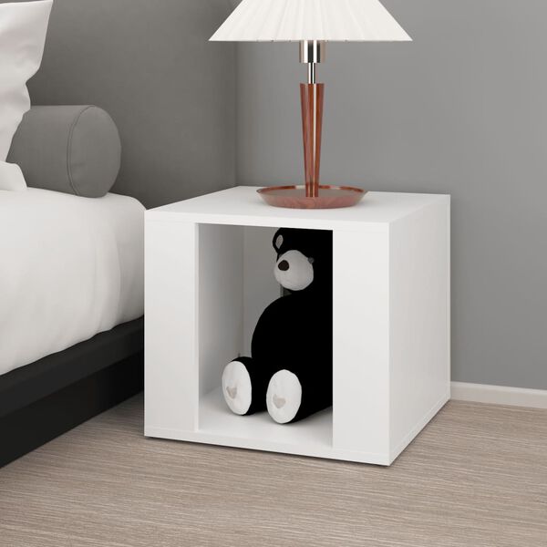 vidaXL Bedside Table White 41x40x36 cm Engineered Wood