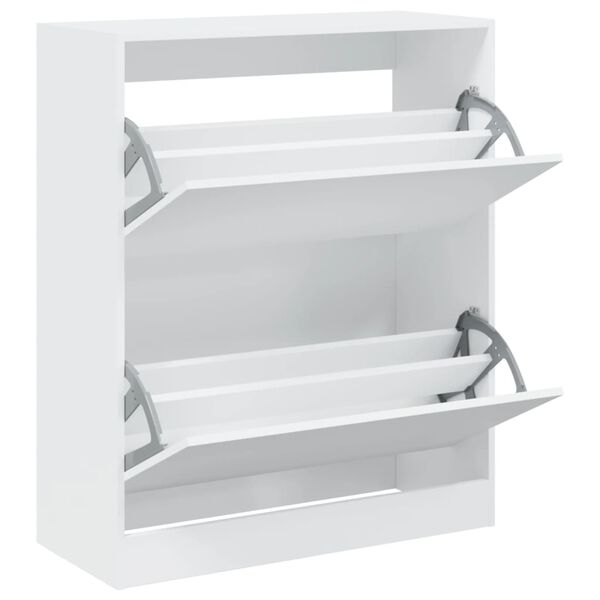 vidaXL Shoe Cabinet White 80x34x96.5 cm Engineered Wood
