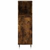 vidaXL Bathroom Cabinet Smoked Oak 30x30x100 cm Engineered Wood