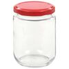 vidaXL Glass Jam Jars with Red Lid 96 pcs 230 ml