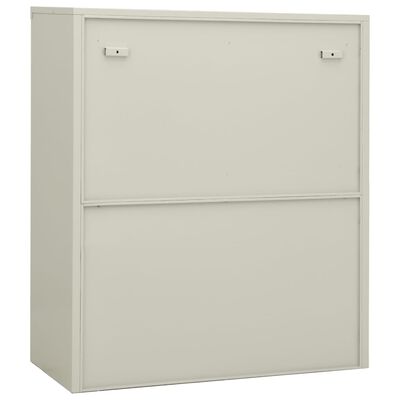 vidaXL Office Cabinet with Planter Box Light Grey 90x40x128 cm Steel