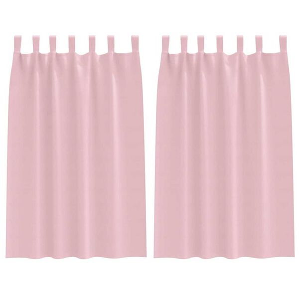 vidaXL Blackout Curtains with Rings 2 pcs Baby Pink 175 x 140 cm