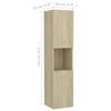vidaXL Bathroom Cabinet Sonoma Oak 30x30x130 cm Engineered Wood