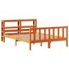 vidaXL Bed Frame with Headboard without Mattress Wax Brown 150x200 cm King Size