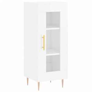 vidaXL Sideboard High Gloss White 34.5x34x90 cm Engineered Wood
