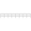 vidaXL Garden Fence with Spear Top Steel 1426x175 cm Black